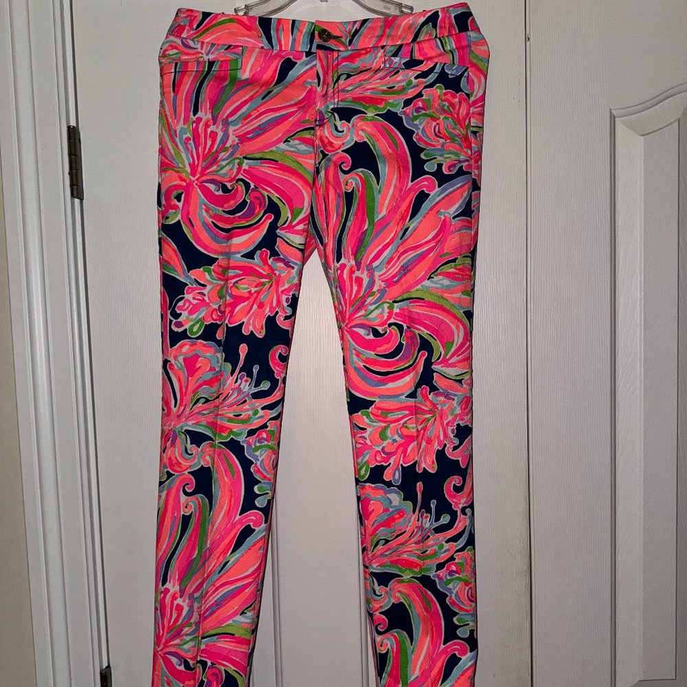 Lilly Pulitzer- Kelly Textured Skinny Ankle Pant- New Without Tags- Size 4